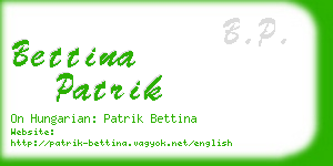 bettina patrik business card